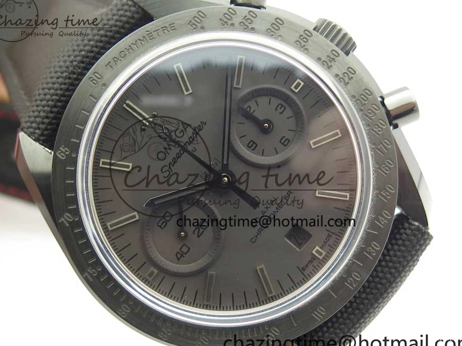 0112 Speedmaster “Dark Side of The Moon” Real Ceramic OMF 1:1 Best Edition Black Black on Nylon Strap A WeatherProof 7976